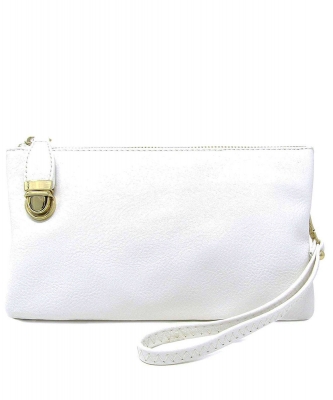 Womens Multi Compartment Functional Crossbody Bag WU020B WHITE